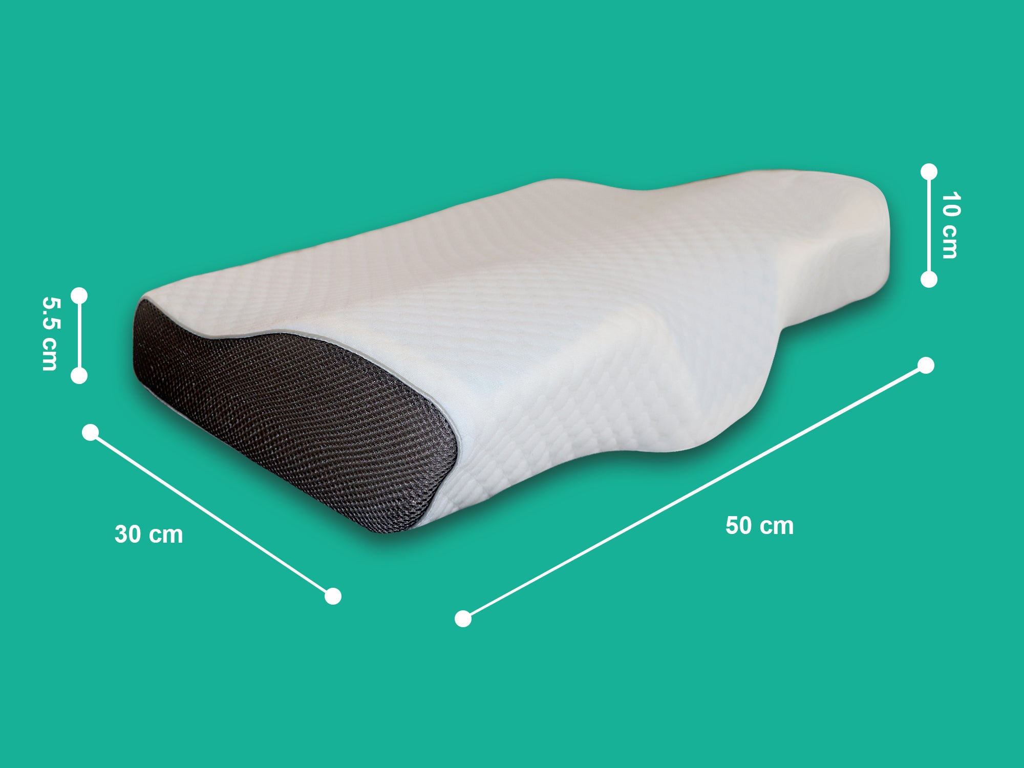 Contoured Orthopaedic Cooling Gel Memory Foam Pillow for Posture Correction, Back and Neck Pain - ComfyPro Canada