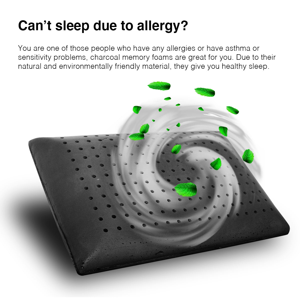 Charcoal Infused Memory Foam Pillow with Ultra-Soft Bamboo Cover - ComfyPro Canada