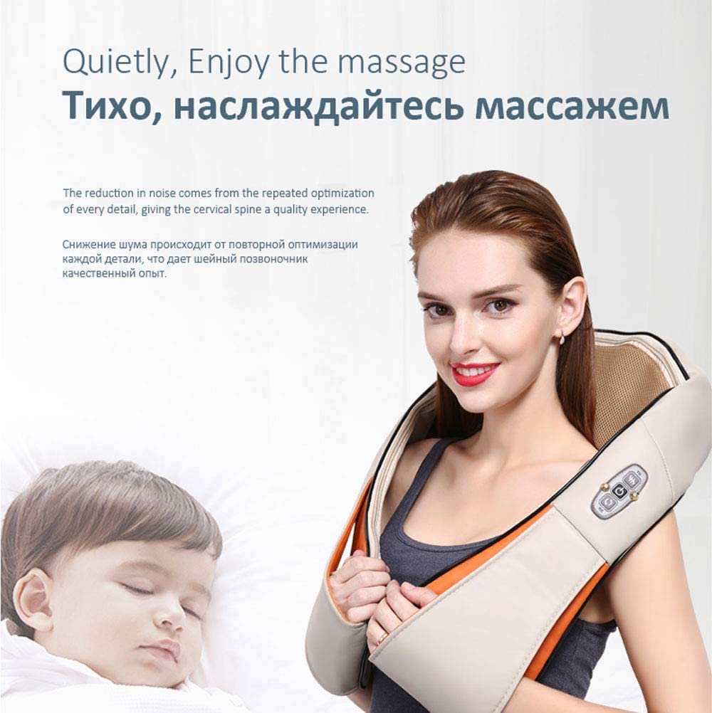 Shiatsu Electric Neck Massager & Shoulder Massager with 3D Kneading Massage - ComfyPro Canada
