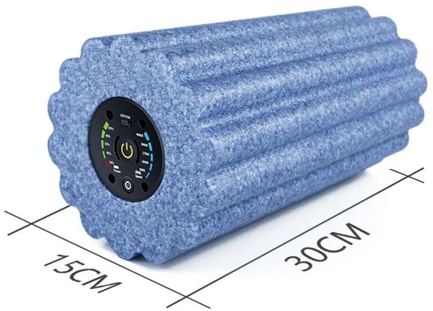 5 Speed Vibrating Foam Roller, Deep Tissue Massage for Exercise, Electric Fitness Yoga Rollers, Pliability Training, - ComfyPro Canada