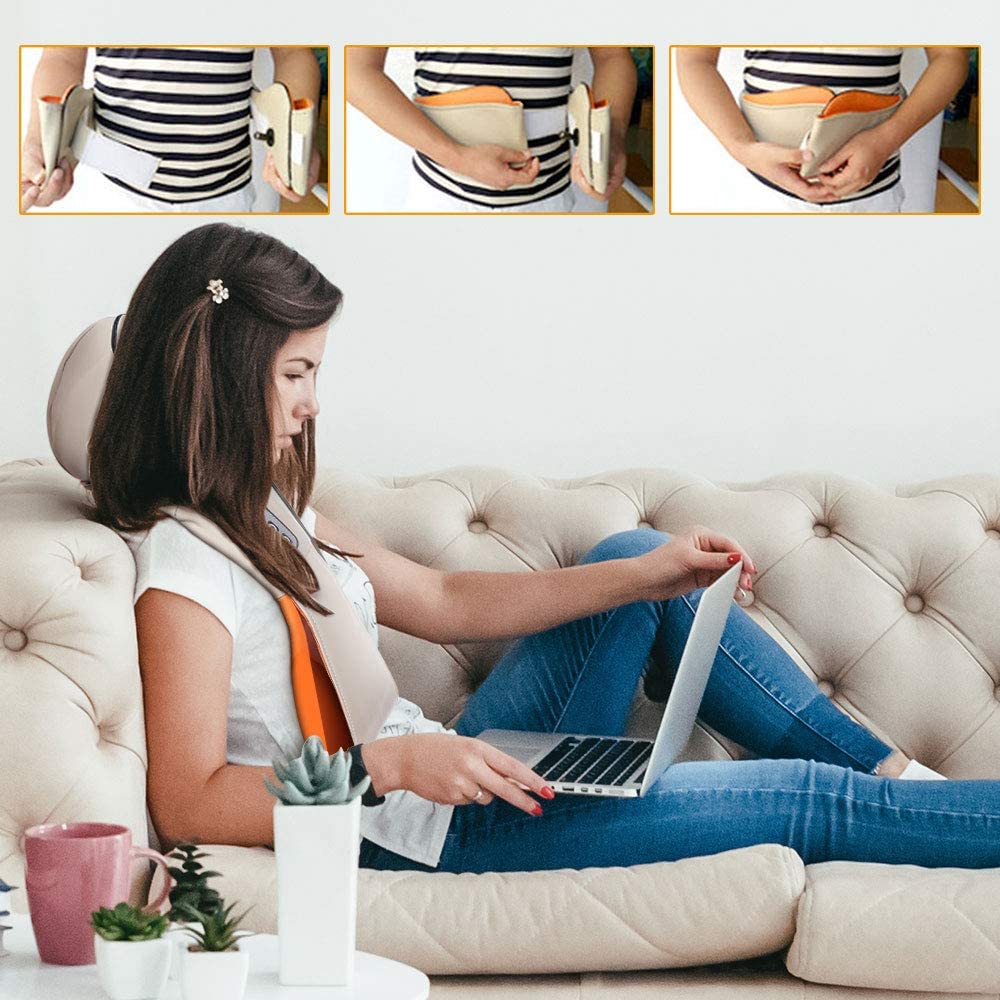 Shiatsu Electric Neck Massager & Shoulder Massager with 3D Kneading Massage - ComfyPro Canada