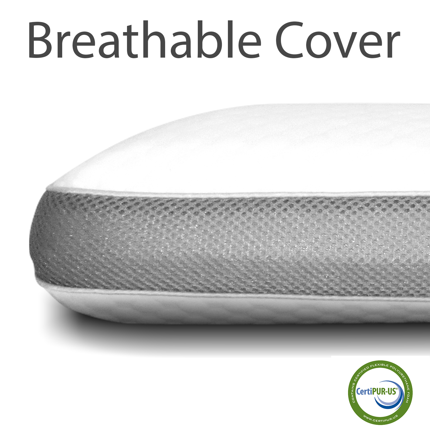 Wave Cooling Gel Memory Foam Pillow with Cover - ComfyPro Canada