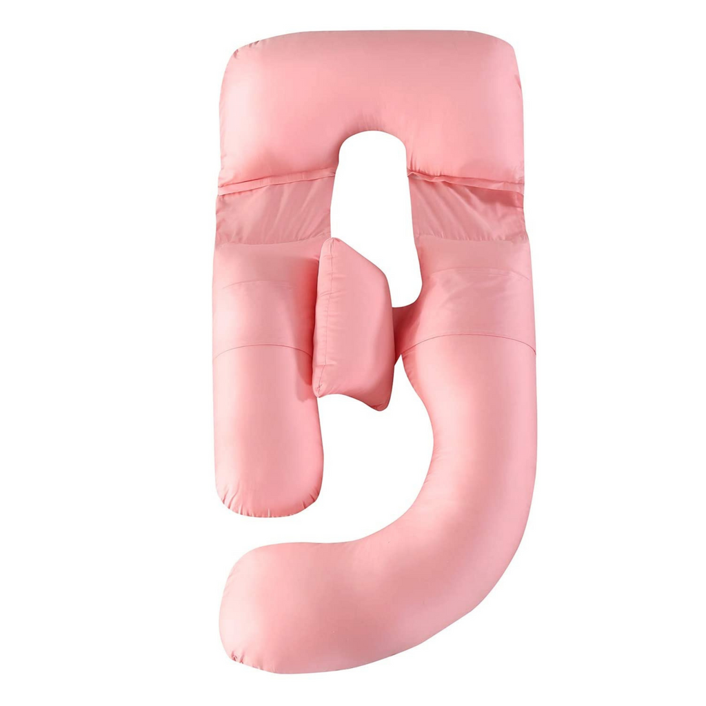 Pink G-Shaped Pregnancy Pillow Full Body Maternity Pillow - ComfyPro Canada